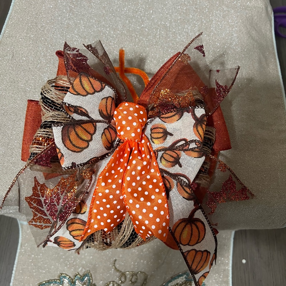 Handmade Fall Bow - Picture 2 of 4